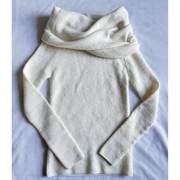 Jacquemus Size S Ivory White Off the Shoulders Pullover Sweater - Picture 4 of 8